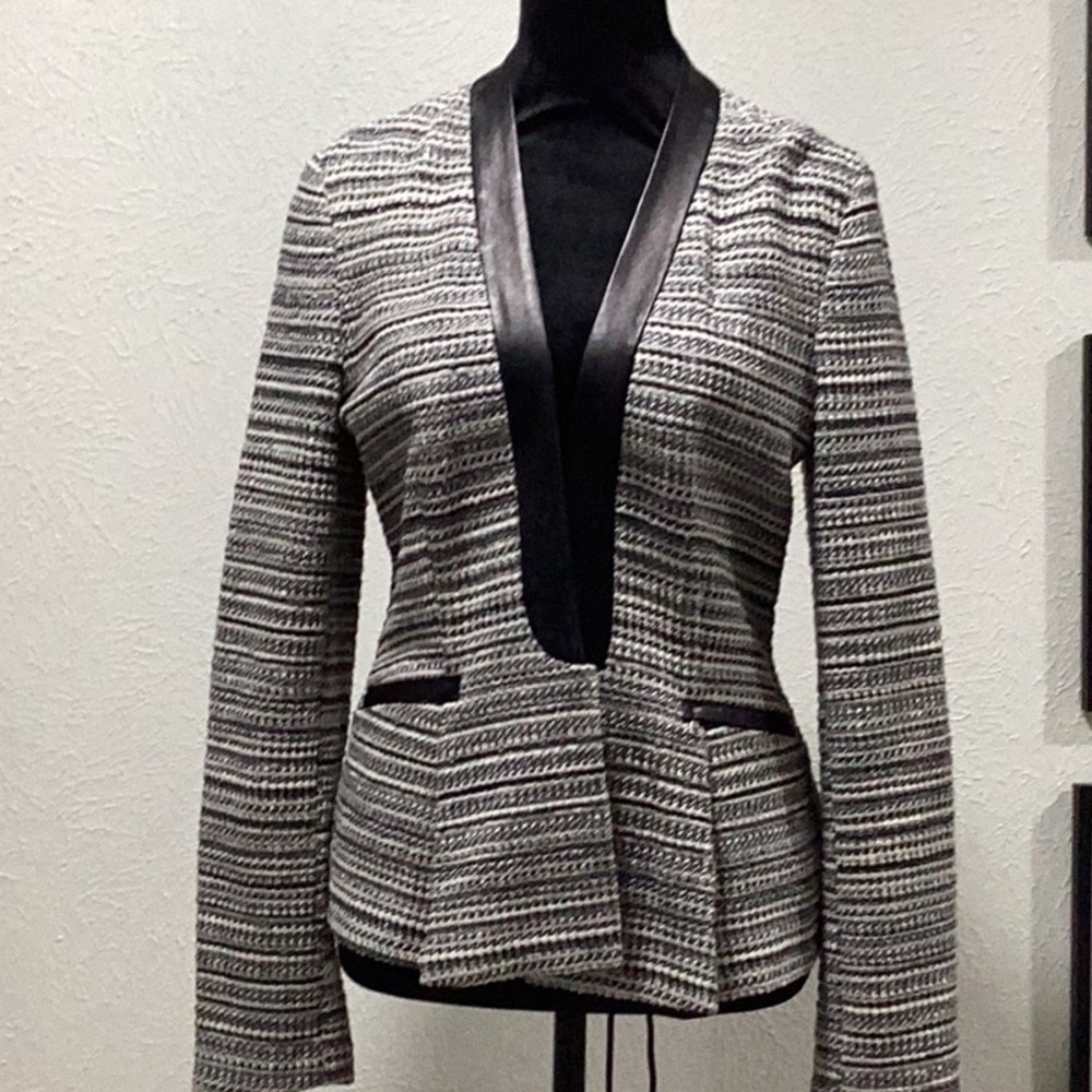 Rebecca Taylor Women's Black and Gray Jacket